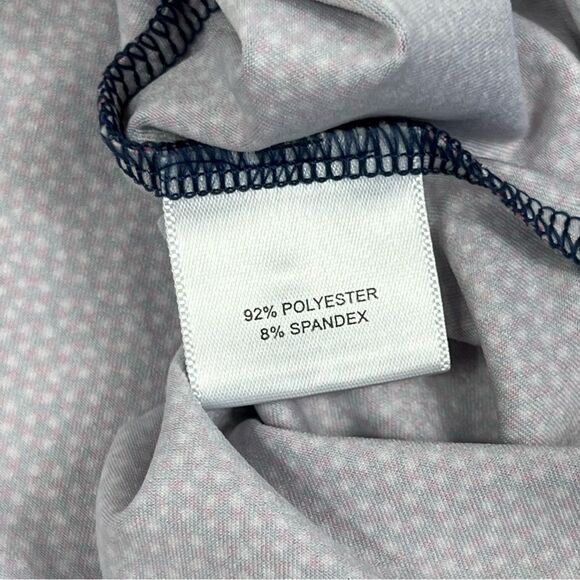 Peter Millar Summer Comfort Golf Red Blue Polka Dot Short Sleeve Polo Shirt XL - Picture 8 of 9